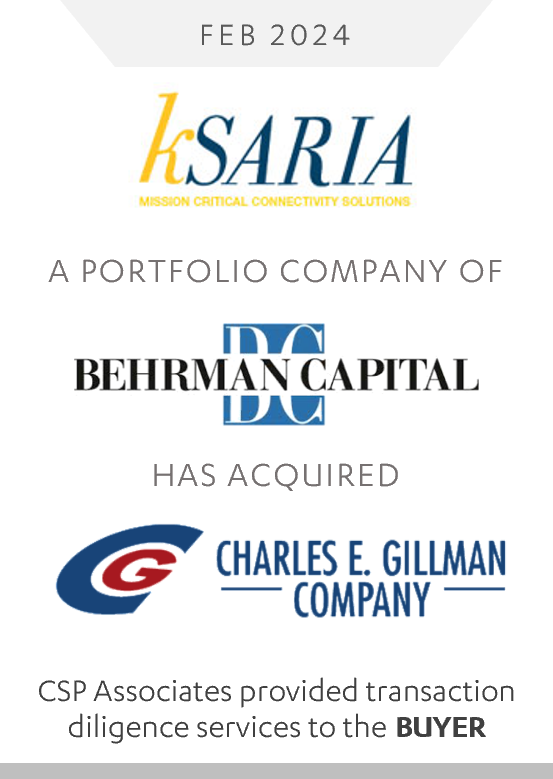 kSARIA Acquires Charles E. Gillman Company